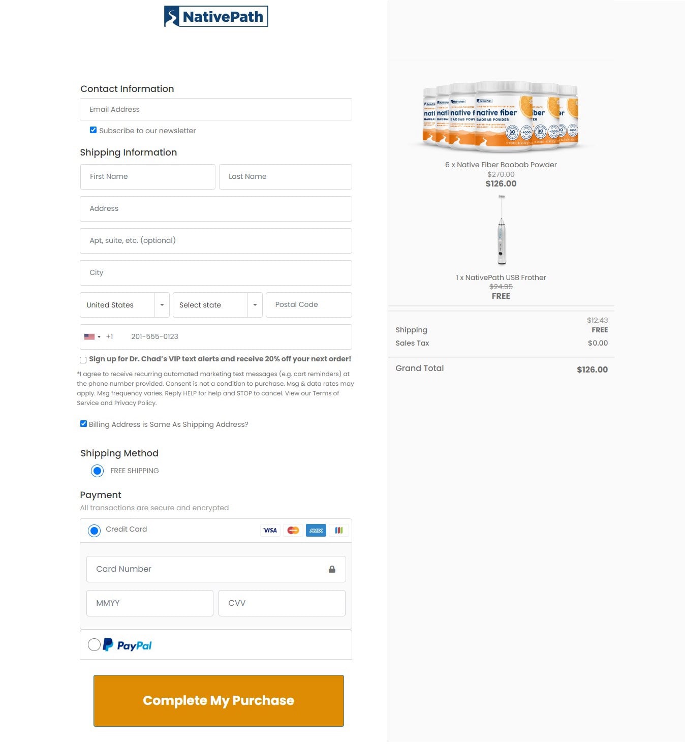 Native Fiber Baobab Powder Order